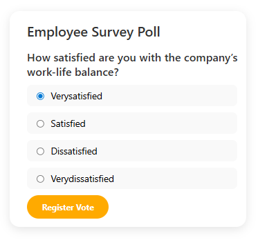 SharePoint Employee Survey Webpart